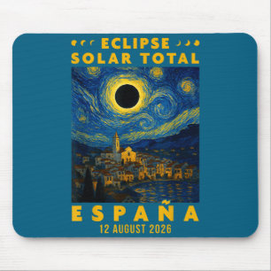 Eclipse Solar Total España 2026 Mouse Pad