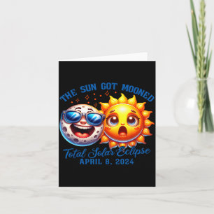 Eclipse Sun Got Mooned Solar Illustration Card