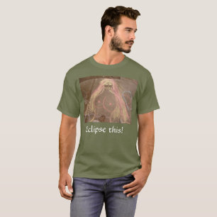 Eclipse this! goddess hippie lady drawing in chalk T-Shirt