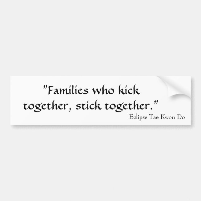 Eclipse TKD Bumper Sticker (Front)