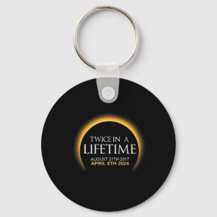 Eclipse Twice In Lifetime 2024 Solar Eclipse  Key Ring
