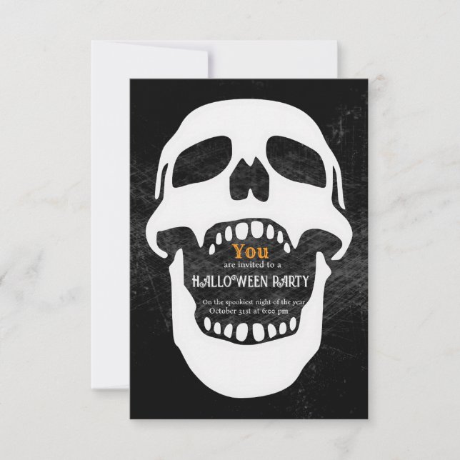 Eclipsed Night: A Haunting Halloween Soirée Invitation (Front)