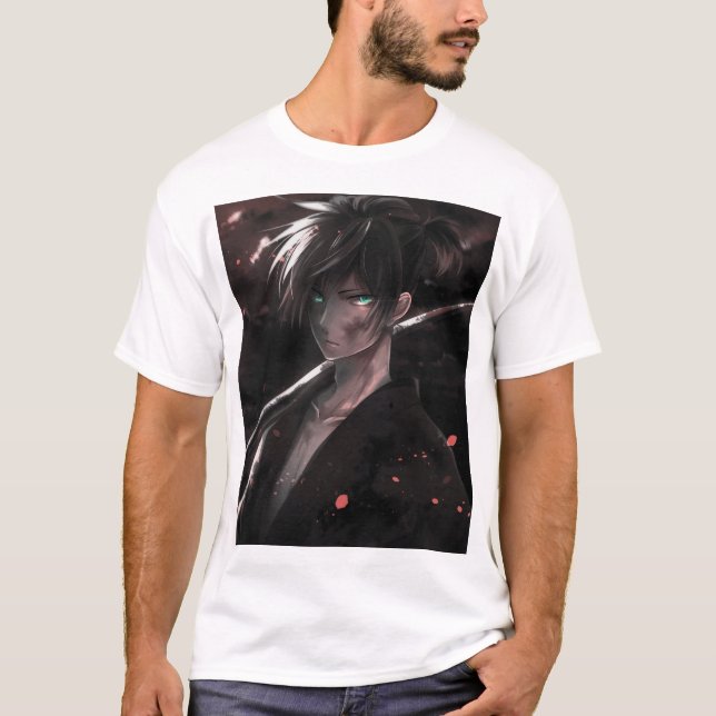 Eclipsed Realms: A Dark Anime Odyssey T-Shirt (Front)