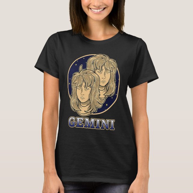 Ecliptic Horoscope Ascendant Gemini Zodiac Sign Ge T-Shirt (Front)