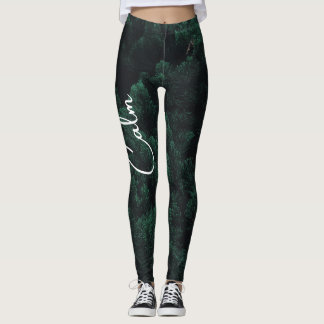 Eco-Chic Green Minimalist Nature Legging