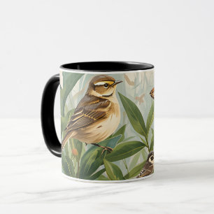 Eco coffe Mug – Watercolor Birds, Plants & Butter
