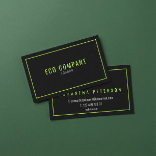 Eco company/gardening services, green border business card
