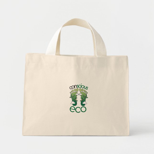 Eco-Conscious Reusable Tiny Tote Bag | Sustainable (Front)