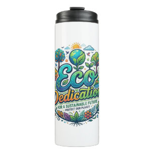 Eco Dedication T-Shirt–Nature-Inspired Environment Thermal Tumbler
