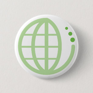 eco earth 6 cm round badge