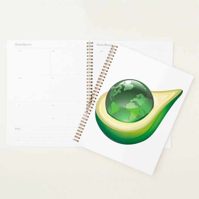 Eco Earth Avocado Globe Sustainable Planet  Planner (Creator Uploaded)