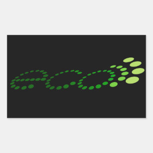 eco echo rectangular sticker