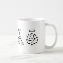 Eco ego white 2 coffee mug