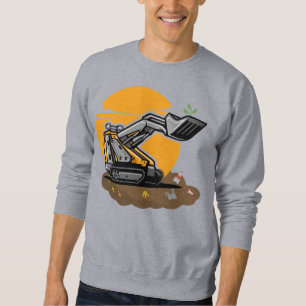 Eco Excavator Planting Greenery in Trash Cleanup  Sweatshirt