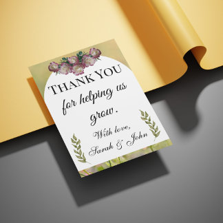 Eco Friendly Botanical Greenery,Thank You  Thank You Card