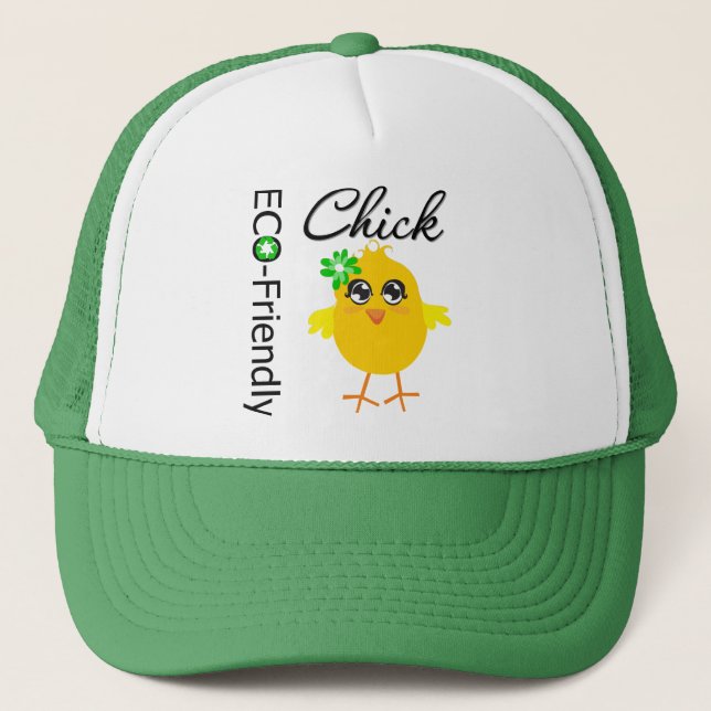 Eco-Friendly Chick Trucker Hat (Front)