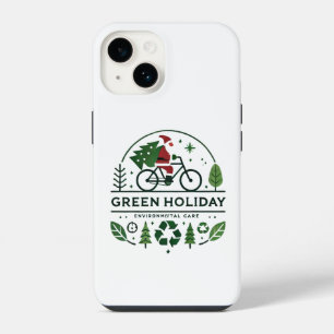 Eco-Friendly Christmas Decor Green Holiday Art iPhone 14 Case