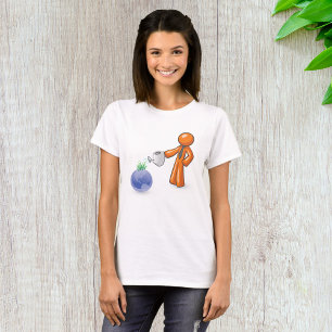 Eco-Friendly Corporate Growth Man Watering Earth T-Shirt