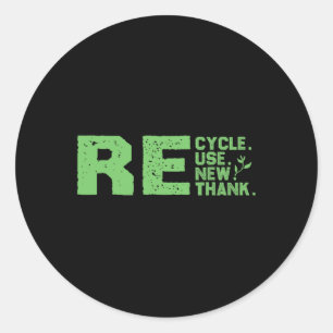 Eco-friendly Design Recycle Classic Round Sticker