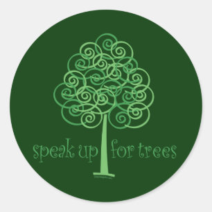 Eco-Friendly, Earth-Friendly, Love Trees Classic Round Sticker