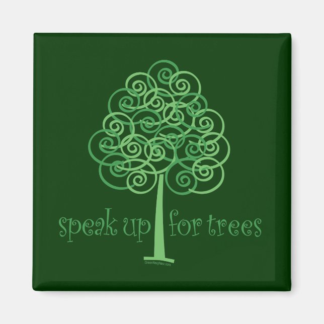 Eco-Friendly, Earth-Friendly, Love Trees Magnet (Front)