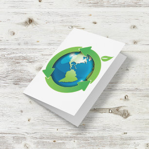 Eco Friendly Earth Recycling Symbol Card