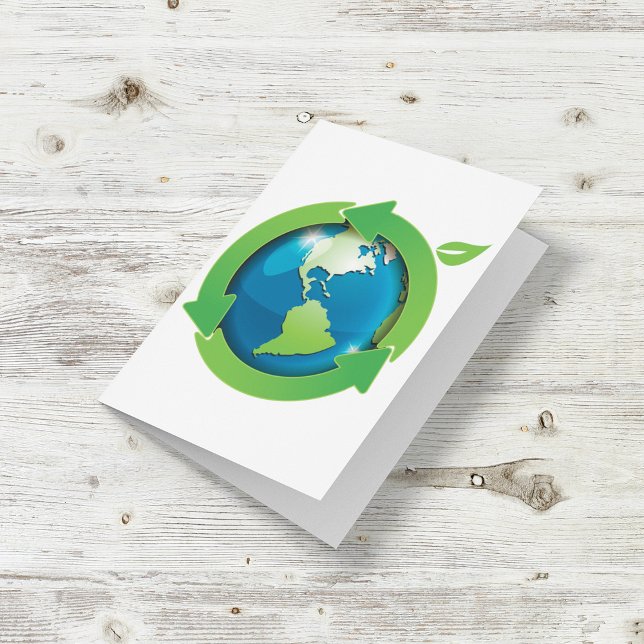 Eco Friendly Earth Recycling Symbol Card (Creator Uploaded)