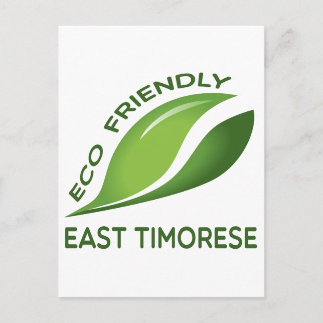 Eco Friendly East Timorese. Postcard (Front)