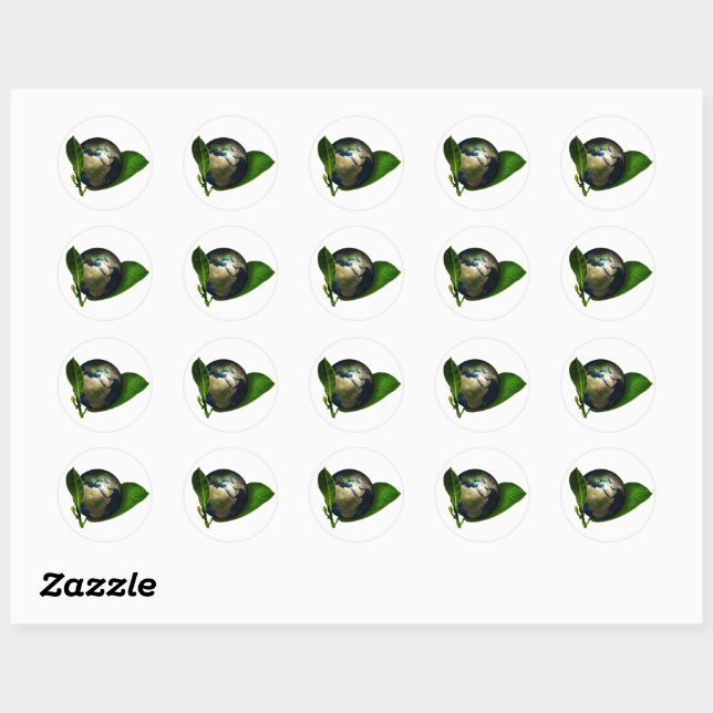 Eco Friendly Enviroment T-Shirt Classic Round Sticker (Sheet)