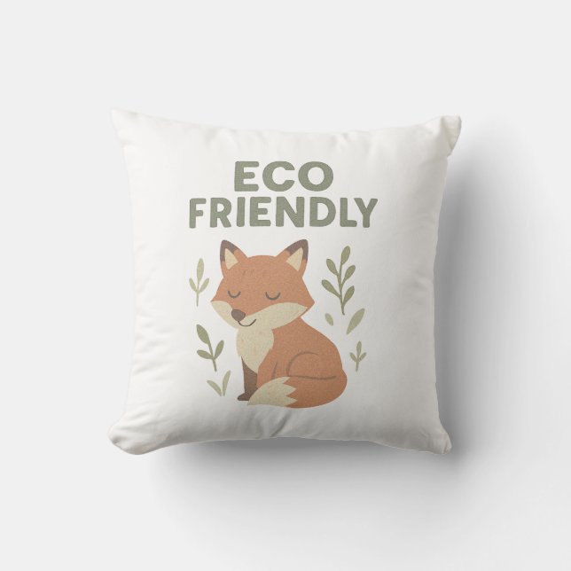 Eco Friendly Fox Cushion (Front)