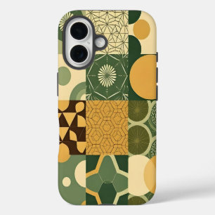 Eco-Friendly Geometric Patterns iPhone 16 Case