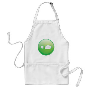 Eco-Friendly Green Footprint Icon Standard Apron