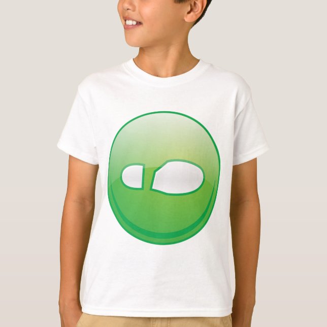 Eco-Friendly Green Footprint Icon T-Shirt (Front)