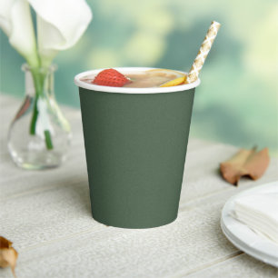 Eco-Friendly Green Textured Paper Cups