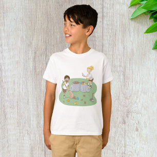 Eco-Friendly Kids Cleaning Campsite Recycling  T-Shirt