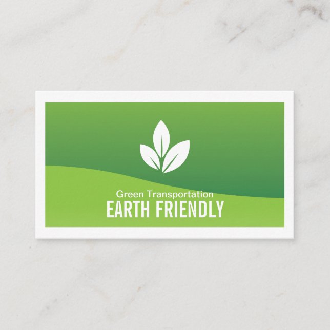 Eco Friendly Leaves Logo Business Card (Front)