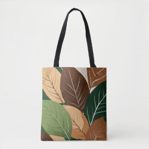 "Eco-Friendly Natural Leaf Print Tote Bag" Bag