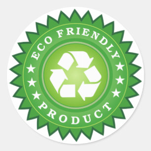 ECO FRIENDLY PRODUCT CLASSIC ROUND STICKER