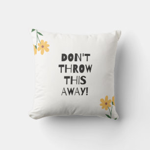 Eco-Friendly Quote Decorative Throw Pillow