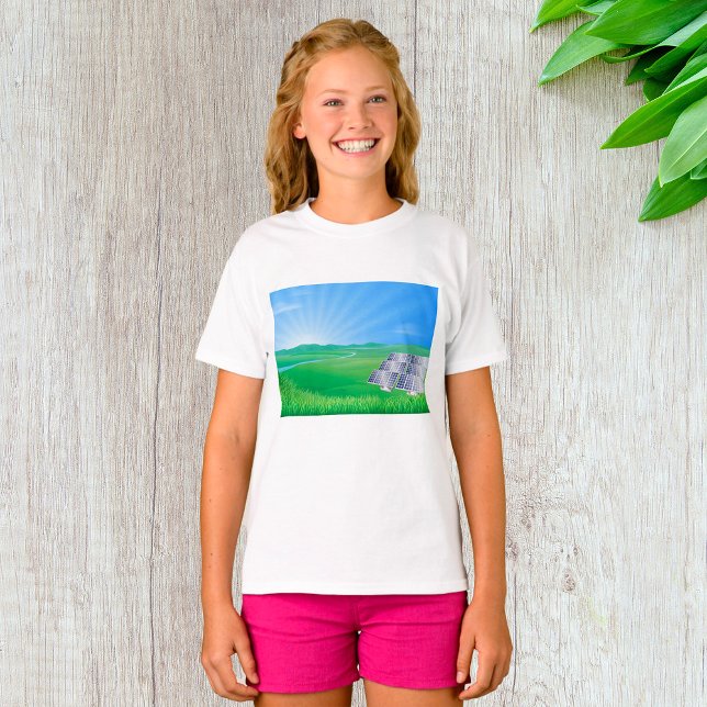 Eco-Friendly Solar Panel Landscape T-Shirt (Creator Uploaded)