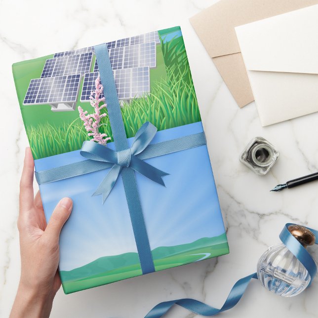 Eco-Friendly Solar Panel Landscape Wrapping Paper (Creator Uploaded)