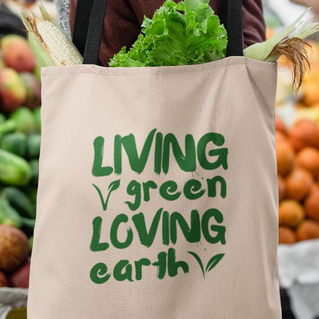 Eco Friendly Sustainable Living Reusable Grocery Tote Bag (Shop now and take a small step towards a greener, healthier Earth!)