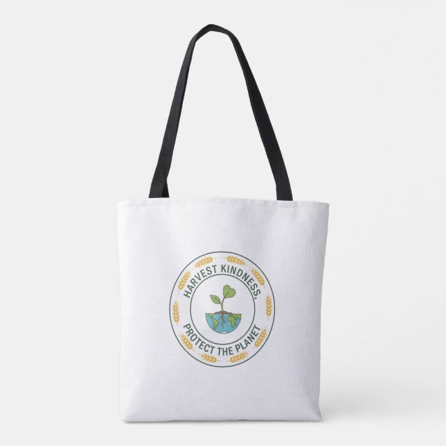 Eco-Friendly Tote – “Harvest Kindness, Protect the Bag (Back)