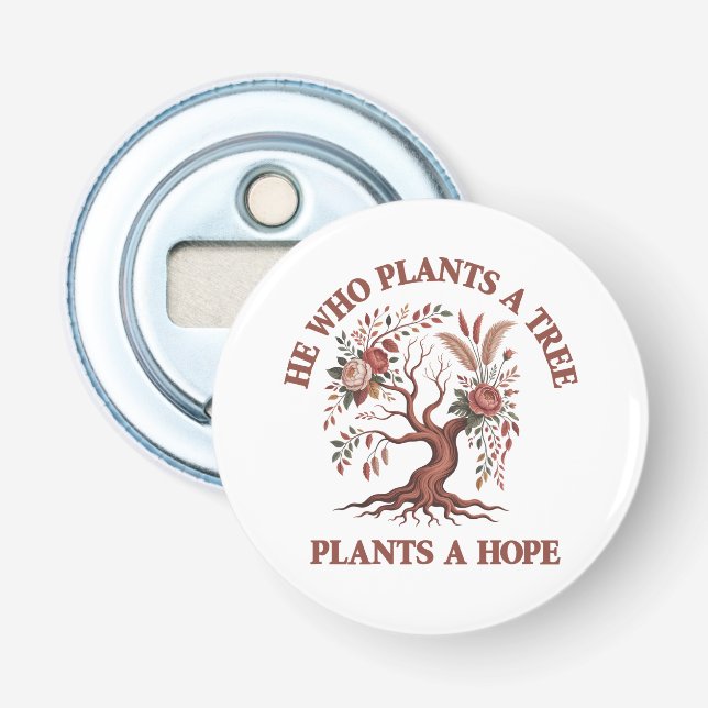 Eco Friendly Tree Day Bottle Opener, Nature Lover  Opener (Front)