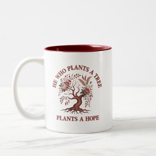 Eco Friendly Tree Day Coffee Mug (Left)