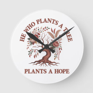 Eco Friendly Tree Day Wall Clock