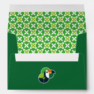 Eco Friendly Tropical Geometric Brazilian Toucan Envelope
