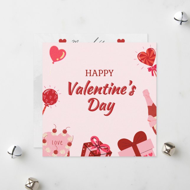 Eco-friendly Valentine printables free Holiday Card (Front/Back In Situ)