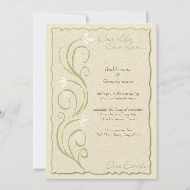 Eco-Friendly Wedding Invitation (Front)