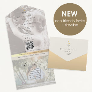Eco-Friendly Wedding Timeline All In One Invitation